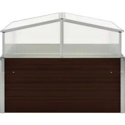 Krukor & odlingslådor - Living Växthus brun 100x100x85 cm galvaniserat stål