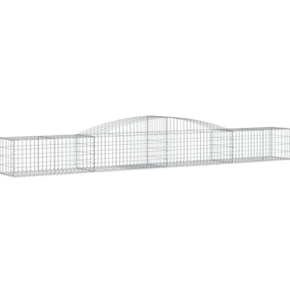 Krukor & odlingslådor - Living Gabioner bågformade 3 st 400x50x40/60 cm galvaniserat järn