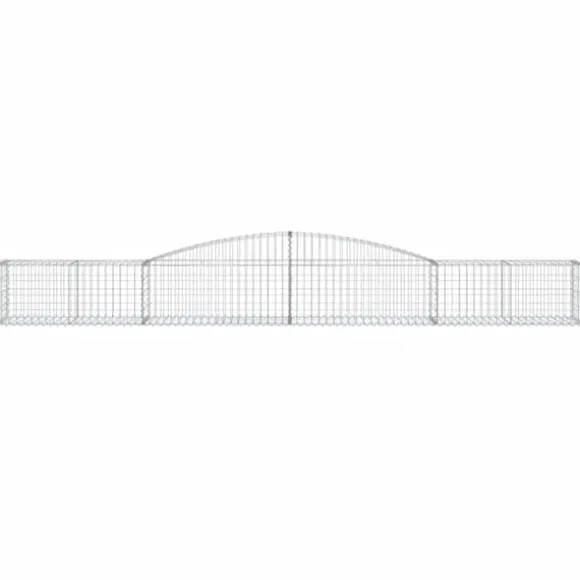 Krukor & odlingslådor - Living Gabioner bågformade 3 st 400x50x40/60 cm galvaniserat järn