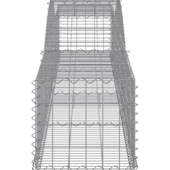 Krukor & odlingslådor - Living Gabioner bågformade 3 st 400x50x40/60 cm galvaniserat järn