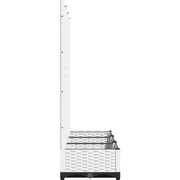 Krukor & odlingslådor - Living Odlingslåda med spaljé vit 120x40x121,5 cm PP