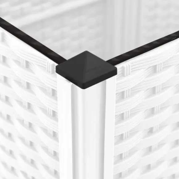 Krukor & odlingslådor - Living Odlingslåda med spaljé vit 120x40x121,5 cm PP