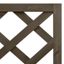 Krukor & odlingslådor - Living Hörnspaljé med odlingslåda grå 40x40x150 cm massivt granträ