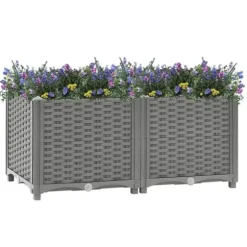 Krukor & odlingslådor - Living Upphöjd odlingslåda 80x40x38 cm polypropen