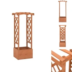 Krukor & odlingslådor - Living Odlingslåda med spaljébåge 49x39x117 cm granträ