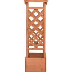 Krukor & odlingslådor - Living Odlingslåda med spaljébåge 49x39x117 cm granträ