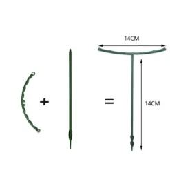 Krukstöd - Stöd för Växter & Blommor - 4 delar set - 14 cm