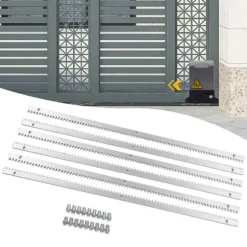 Kuggstänger till elektrisk skjutgrindsöppnare, 6 m (6×1 m), rostfritt stål, silver