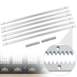 Kuggstänger till elektrisk skjutgrindsöppnare, 6 m (6×1 m), rostfritt stål, silver