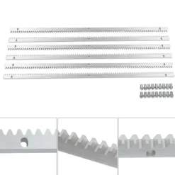 Kuggstänger till elektrisk skjutgrindsöppnare, 6 m (6×1 m), rostfritt stål, silver