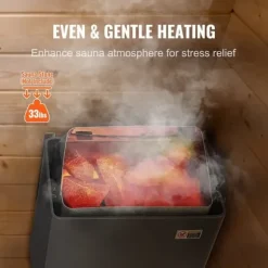 6KW Elektrisk Bastuvärmare, Spis med Digital Kontroller, för 5-9 m³ Hem Spa