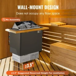 6KW Elektrisk Bastuvärmare, Spis med Digital Kontroller, för 5-9 m³ Hem Spa