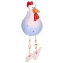 Kycklingstaty Resin Djurfigur Ornament Dekoration Hantverk för Hem Trädgård Grå