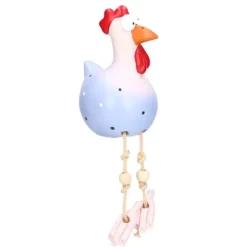 Kycklingstaty Resin Djurfigur Ornament Dekoration Hantverk för Hem Trädgård Grå
