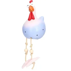 Kycklingstaty Resin Djurfigur Ornament Dekoration Hantverk för Hem Trädgård Grå
