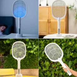 Laddad 2 i 1 Anti-insekt racket med UV-ljus Elecfly InnovaGoods LASER SKADDJUR FÖR TRÄDGÅRDEN