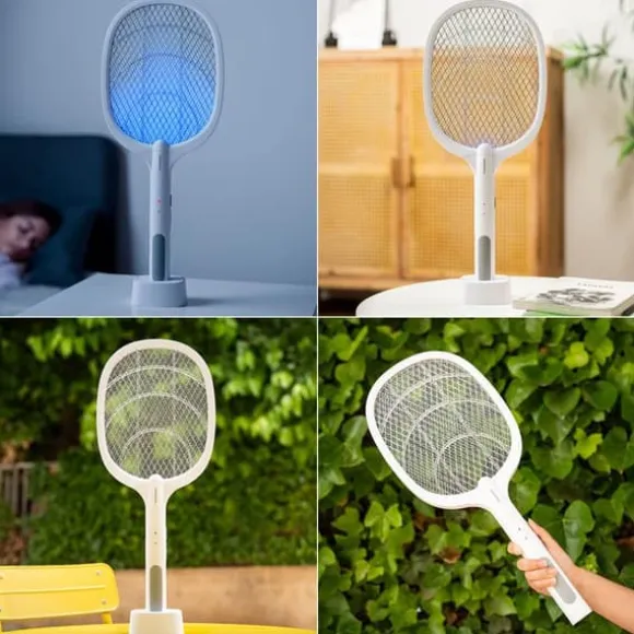 Laddad 2 i 1 Anti-insekt racket med UV-ljus Elecfly InnovaGoods LASER SKADDJUR FÖR TRÄDGÅRDEN