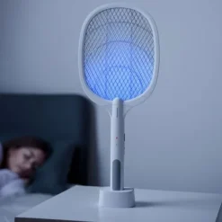 Laddad 2 i 1 Anti-insekt racket med UV-ljus Elecfly InnovaGoods LASER SKADDJUR FÖR TRÄDGÅRDEN