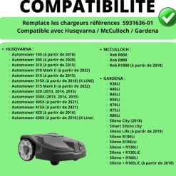 Laddare för Batteri 28V - Husqvarna - Automower 105/310/315X - Universell - Elektrisk - Svart