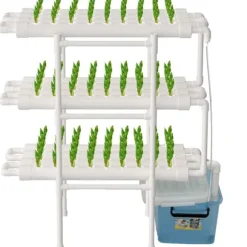 3-lagers hydroponiskt system, 108 växtplatser, vattensnålt design, lätt att montera