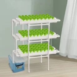 3-lagers hydroponiskt system, 108 växtplatser, vattensnålt design, lätt att montera