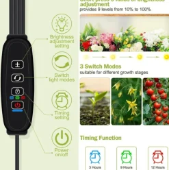 LED Odlingsljus med EU-Adapter