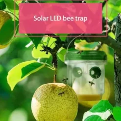LED Solar Flugfälla Insektsfälla Drosophila Fruktfluga Geting Insektsmedel Trädgårdsparksensorverktyg