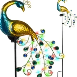 LED Trädgårdslampa Påfågel - Solcell