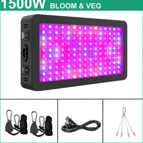 LED Växtlampa, Fullspektrum, Inomhusodlingslampa, 1500W B