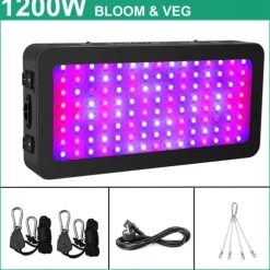 LED Växtlampa, Fullspektrum, Inomhusodlingslampa, 1200W B