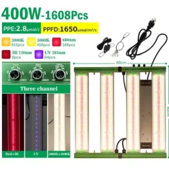 LED Växtlampa, Fullspektrum, Dimmbar Design,Tre Kanal