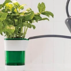 LED Växtlampa med Självvattnande Kruka – Fullspektrum Växtbelysning