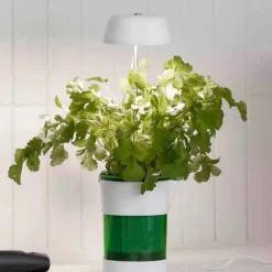 LED Växtlampa med Självvattnande Kruka – Fullspektrum Växtbelysning