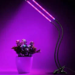 LED-lampa för odling av växter, fullspektrumblomning med klämmjustering