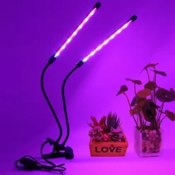 LED-lampa för odling av växter, fullspektrumblomning med klämmjustering