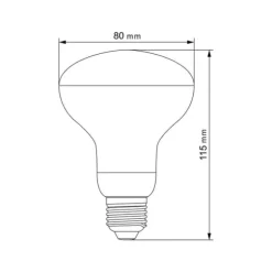 LED-lampa för växtodling VIDEX-E27-R80-9W-FITO