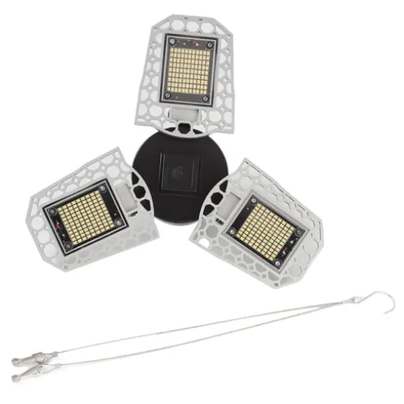 LED-odlingsljus för inomhusväxter - 297 LED-lampor, vikbar design med tre blad - Idealisk för växthus och suckulenter - 100-277V