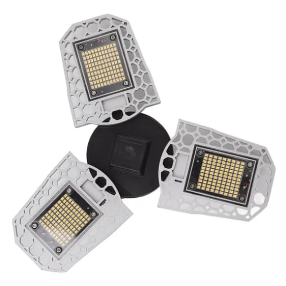 LED-odlingsljus för inomhusväxter - 297 LED-lampor, vikbar design med tre blad - Idealisk för växthus och suckulenter - 100-277V