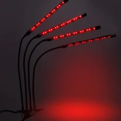 LED-växtlampa 80 dioder TIMER 25 W hemmaodling med nätadapter