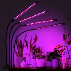 LED-växtlampa 80 dioder TIMER 25 W hemmaodling med nätadapter