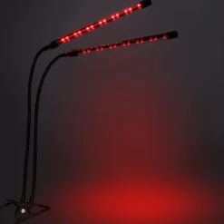 LED-växtlampa 40 dioder TIMER 15 W för hemmaodling utan nätadapter