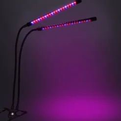 LED-växtlampa 40 dioder TIMER 15 W för hemmaodling utan nätadapter