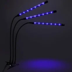 LED-växtlampa 60 dioder TIMER 24 W för hemmaodling utan nätadapter