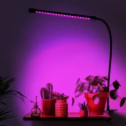 LED-växtlampa 20 dioder TIMER 9 W för hemmaodling utan nätadapter