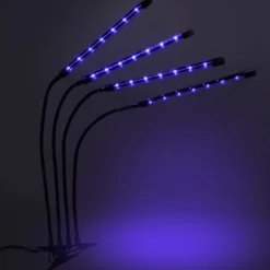 LED-växtlampa 80 dioder TIMER 25 W hemmaodling utan nätadapter