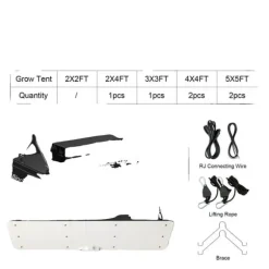 LED-växtlampa, fullspektrum, justerbar ljusstyrka,200W