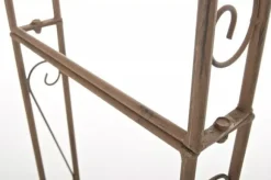 Lenz Antique Brown Metal Rose Arch - 264 cm High Climbing Trellis for Gardens