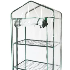 Litet Växthus med 4 Hyllplan & PVC-Överdrag | Dragkedja Planteringsspade Vattentätt