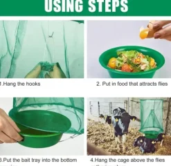 Lollanda Flugfälla 2-pack – Återanvändbar flugfångare för gård, trädgård, lada och fruktodling