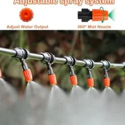 Lollanda 50 m droppbevattningssystem för trädgård set – Automatisk bevattning för trädgård, växthus, gräsmatta och terrass